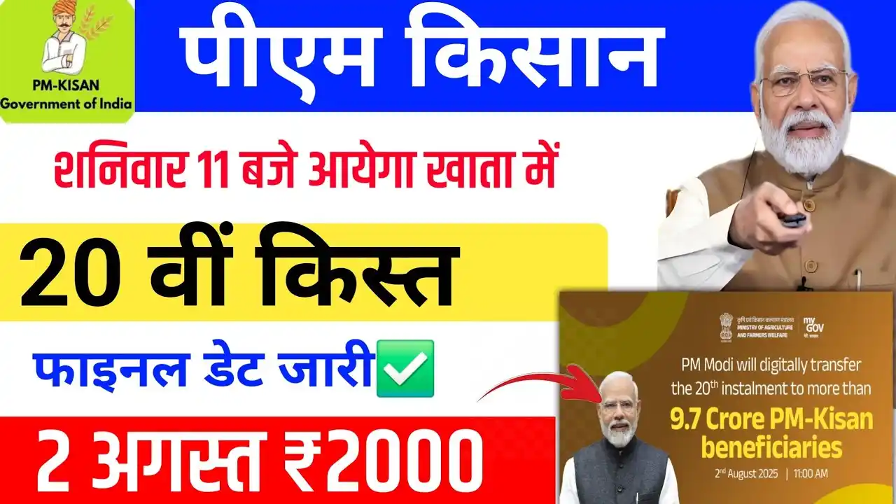 PM Kisan 20th Installment Date 2025