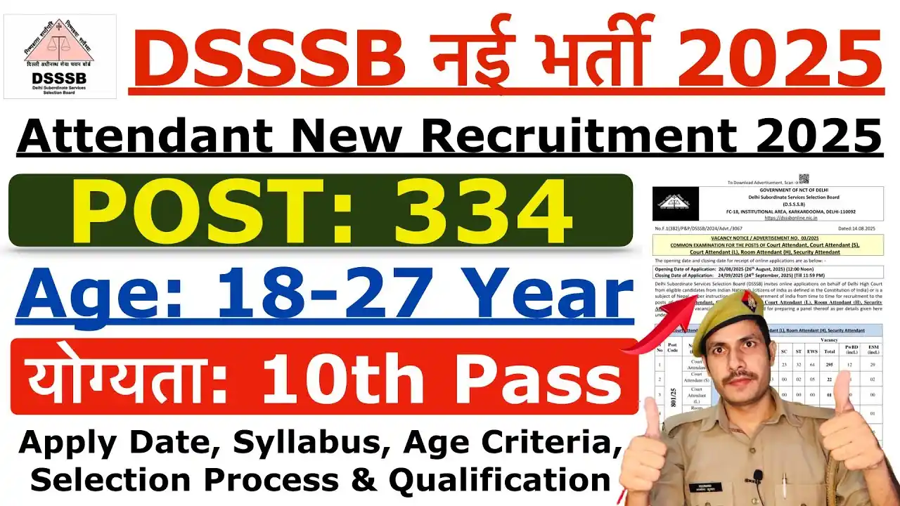 DSSSB Recruitment 2025