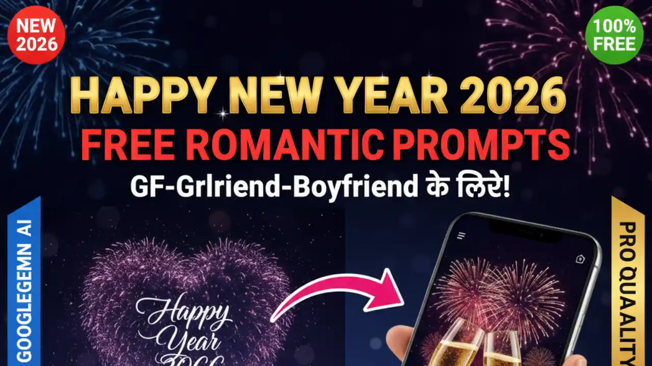 Happy New Year 2026 के लिए Google Gemini AI के Free Romantic Prompts - Girlfriend-Boyfriend