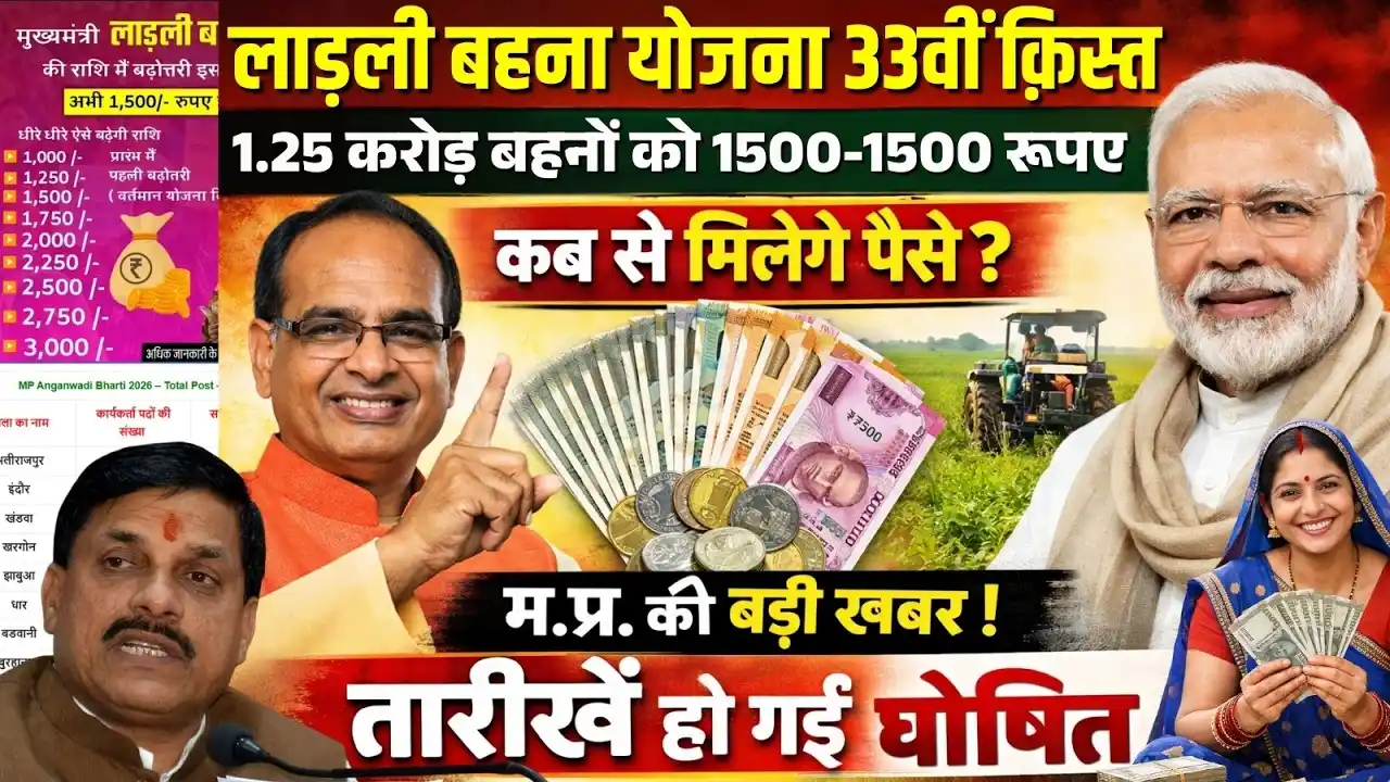 ladli behna yojana 33 installment 2026