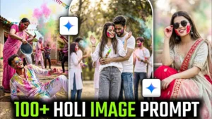 Holi 2026 prompt gemini girl : Holi 2026 में लड़कियों की फोटोज धमाल मचा रही हैं. Gemini AI के 10 ट्रेंडिंग प्रॉम्प्ट्स से कलरफुल होली लुक बनाएं
